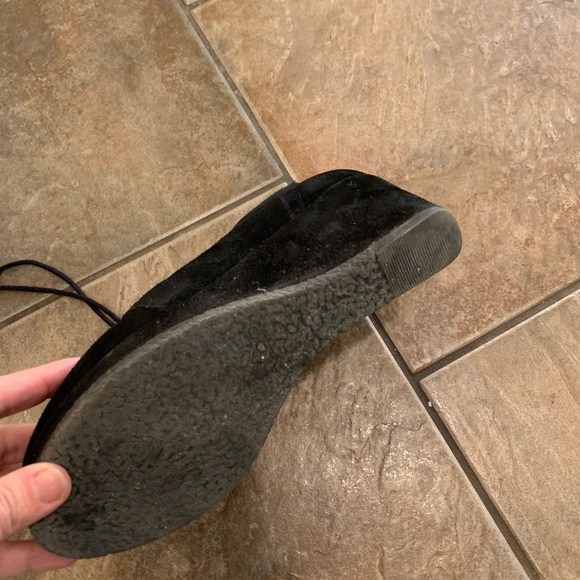 Black suede ankle boots size 8.5 - Picture 4 of 15